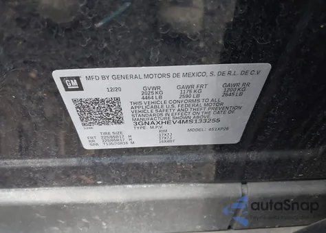 2021 Chevrolet Equinox Fwd Ls from USA, damaged, VIN 3GNAXHEV4MS133255